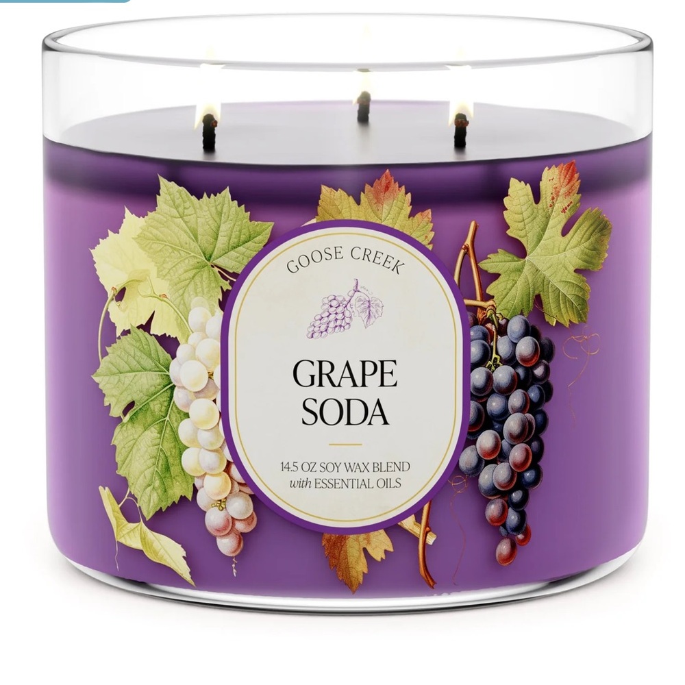 🍇 GC Grape Soda 3-Wick Candle NEW